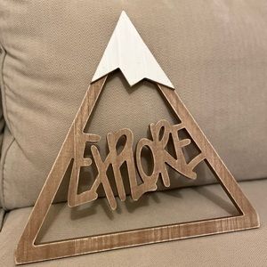“Explore” kid room sign